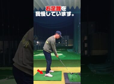 最近、右足踵を我慢しています#golfshorts #golf #golfswing #ゴルフ #ゴルフスイング