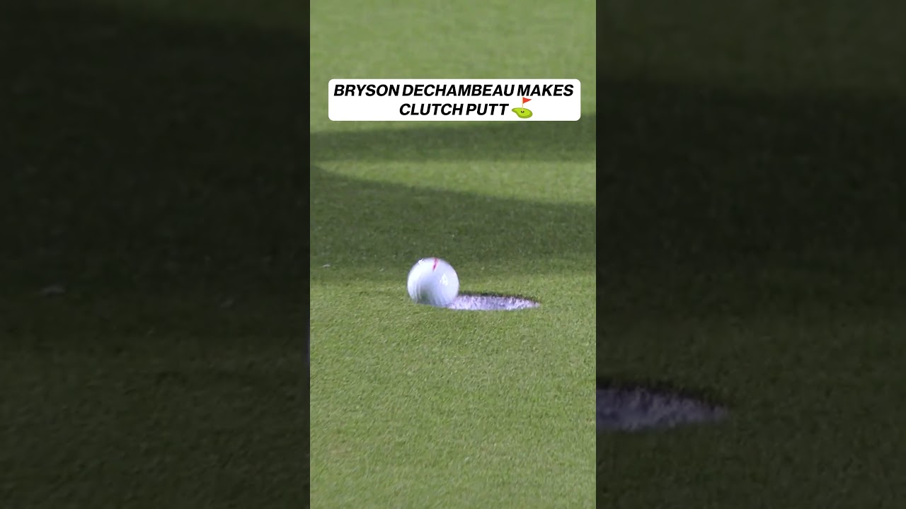 Bryson sinks putt from DOWNTOWN 🤯 #brysondechambeau #LIV #golf #putt