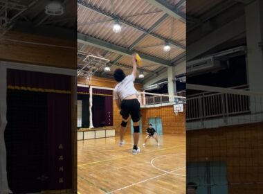 2段トスを打つ自主練 #haikyuu  #volleyball #池田幸太