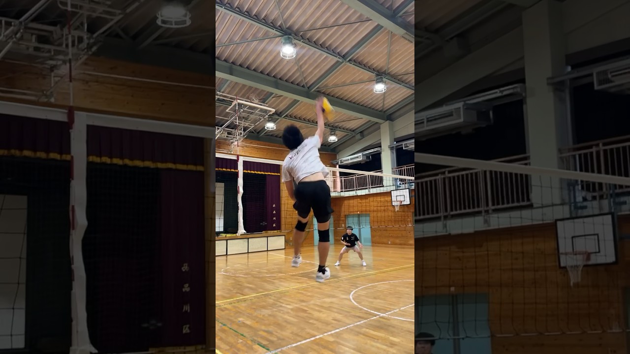 2段トスを打つ自主練 #haikyuu  #volleyball #池田幸太