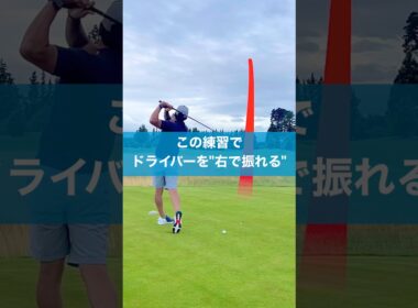 ドライバーを右で振れる練習 #ゴルフ #スイング #ドライバー　#golf