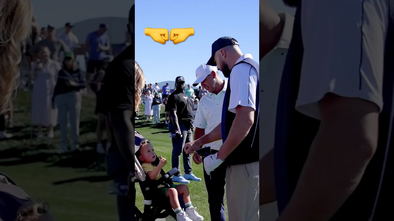 Travis Kelce meets Brooks Koepka’s family ❤️