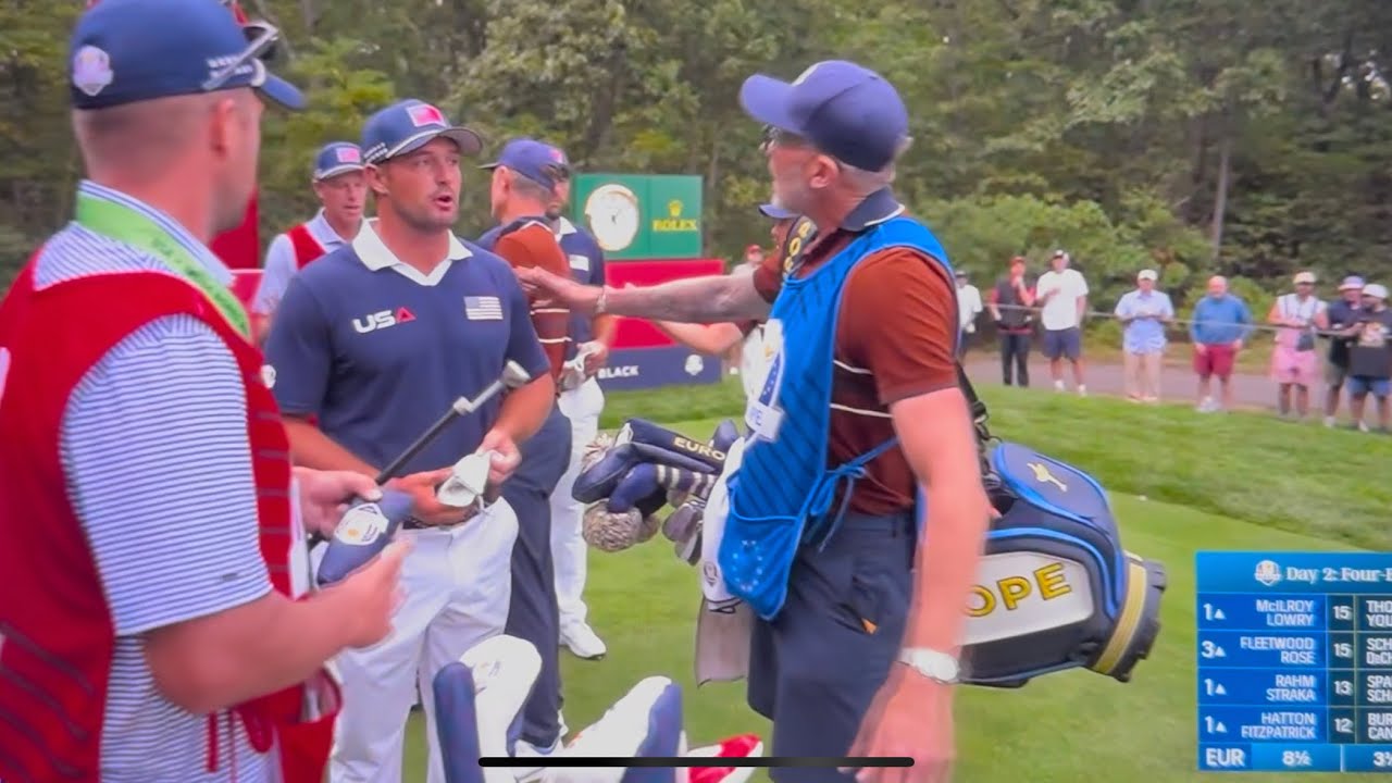 Justin Rose & Bryson’s Caddie Get Into it at Ryder Cup 2025 | Fleetwood’s Caddie Jumps In