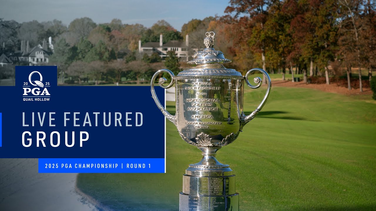 LIVE | Thomas, Johnson, Morikawa | Featured Group 1 PM | Round 1 | 2025 PGA Championship