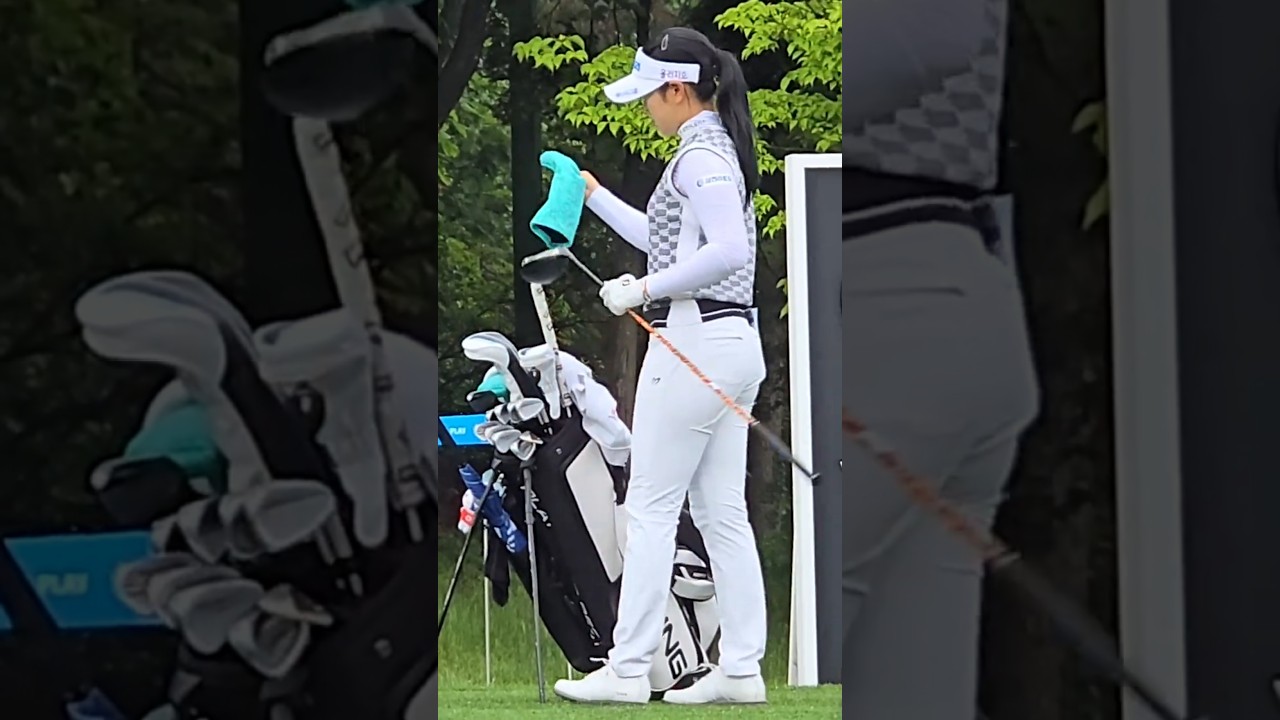 너무 예쁜 드라이버 헤드커버 벗기는 유현조프로_여행사랑TV #KLPGA #골프 #스윙 #미녀 #골퍼 #슬로우모션 #드라이버 # 티샷 #레슨 #한국 #대한민국 #여자 #프로 #선수