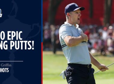 Justin Rose Matches Ben Griffin's Long Putt to Tie Hole | 2025 Ryder Cup