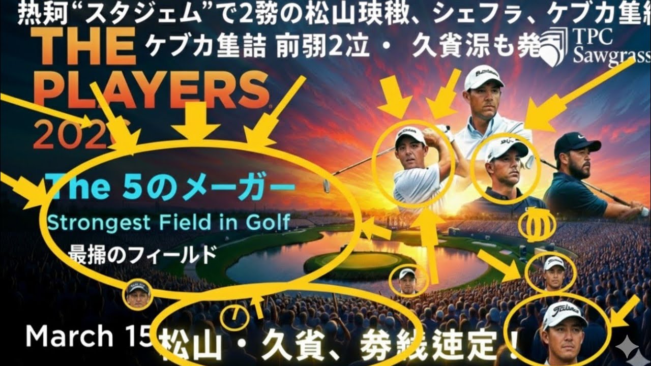 熱狂“スタジアム”で2勝の松山英樹、シェフラー、ケプカ集結 前週2位・久常涼も参戦