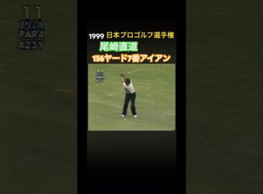 1999日本プロゴルフ選手権 尾崎直道プロ 156ヤード 7番アイアンショット #ゴルフ #golf #尾崎直道