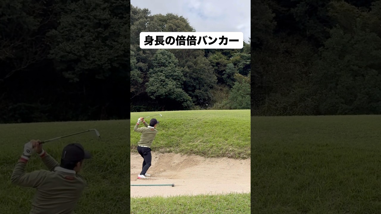 身長の倍あるバンカー！？#ゴルフ #ゴルフスイング #ゴルフレッスン #golf #shorts