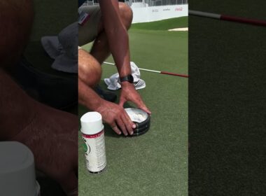 The art of hole-cutting ⛳ #golf #shorts #pgatour