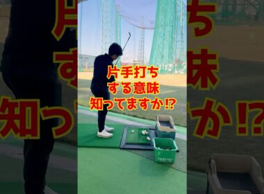 片手打ちは色んな意味があるけど基本はコレ❗️#ゴルフ #ゴルフ練習動画 #ゴルフスイング #ゴルフレッスン #ゴルフ練習場 #golf #プロゴルファー