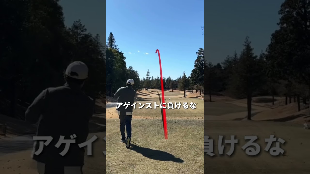 50代のゴルフ。強風アゲインストで飛距離を落とさないスイング#shorts