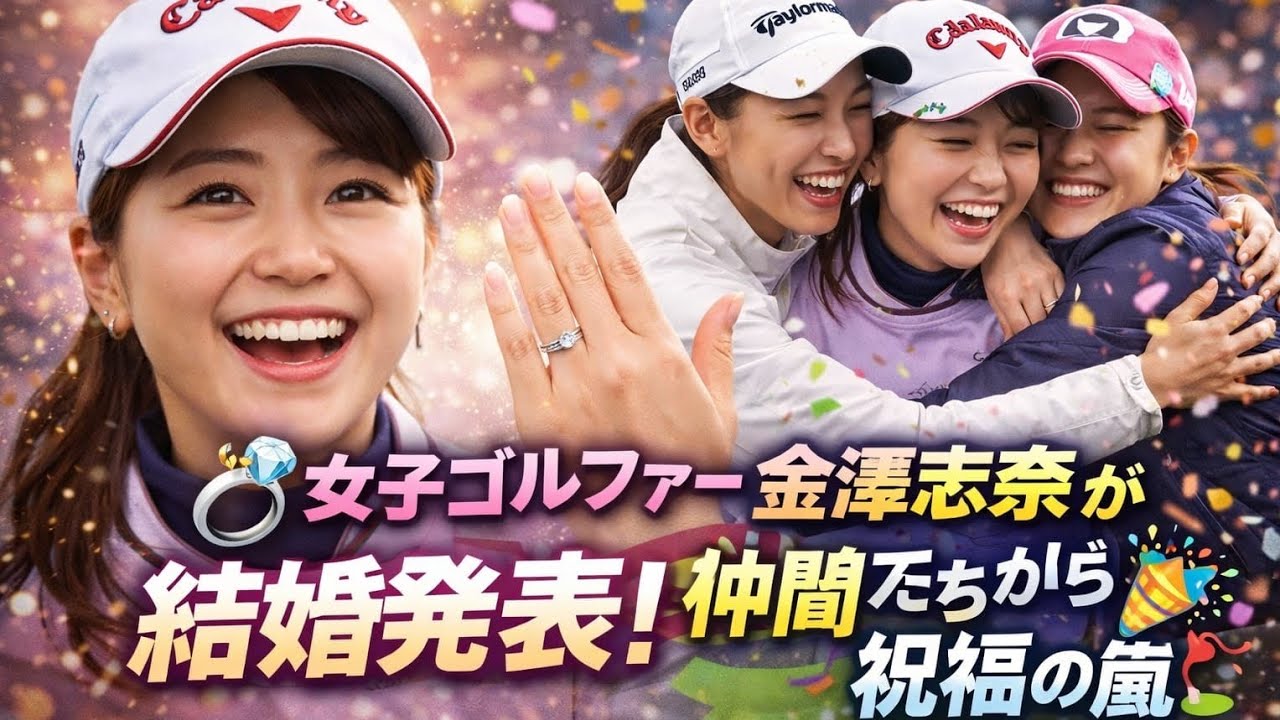 💍✨女子ゴルファー 金澤志奈 が結婚発表！仲間たちから祝福の嵐⛳🎉