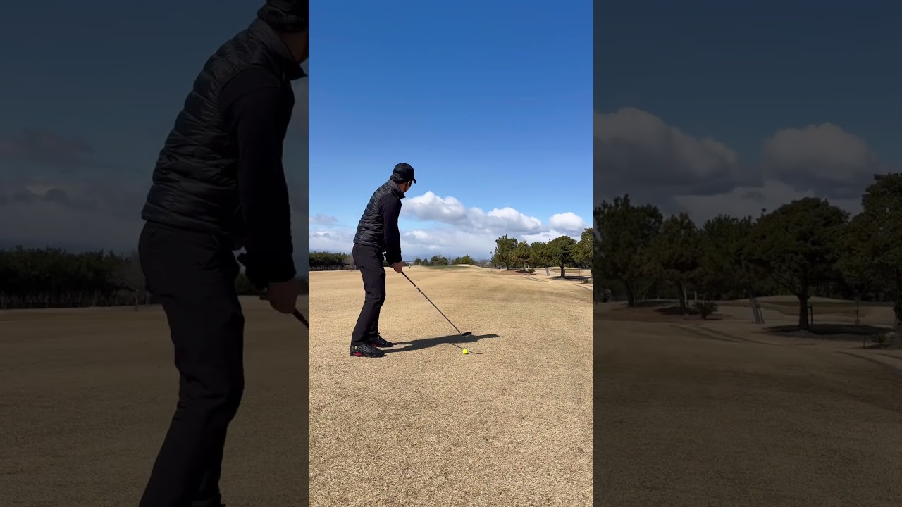 アゲンストの時は番手あげて低いフェードで… #ゴルフ