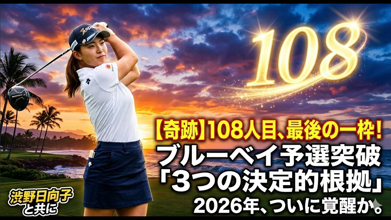 渋野日向子ブルーベイで覚醒　108人目の奇跡