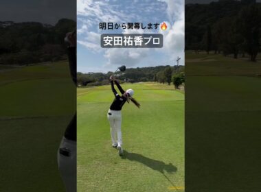 応援よろしくお願いします🔥⛳️#合宿#golf#ゴルフ#ゴルフスイング#lpga#jlpga#安田祐香#青木瀬令奈#沖縄