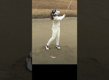 バンカーでの距離の打ち分け方 #脇元華 #ゴルフレッスン #女子プロ #ゴルフ #golf
