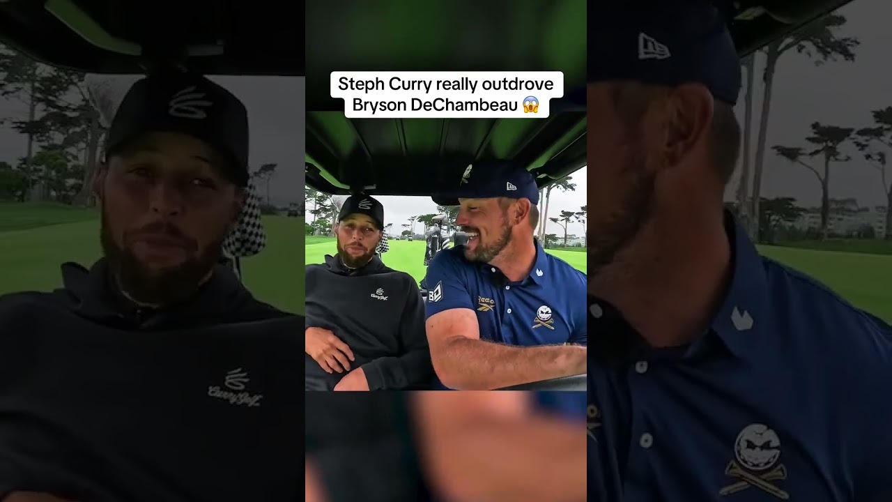 Steph Curry really outdrove Bryson DeChambeau 😱👏 (via brysondechambeau/TT)