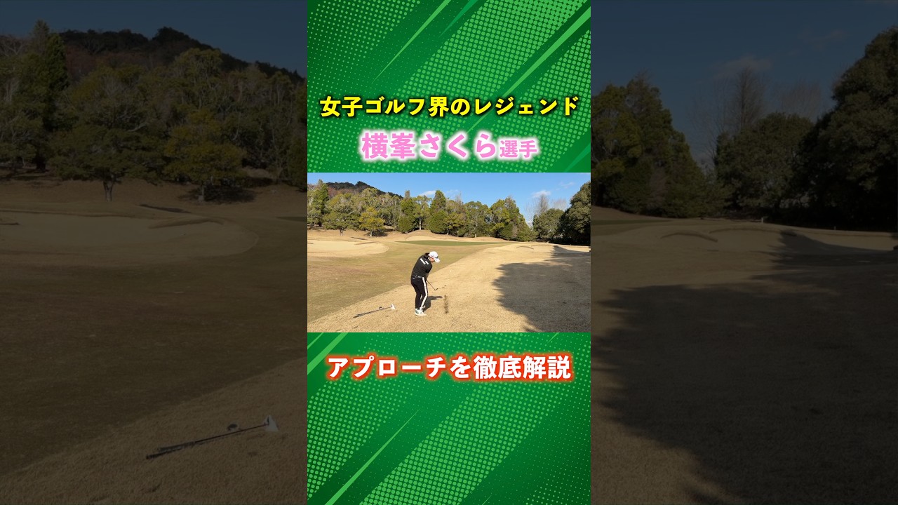 スピンでビタ止まり！横峯さくら選手がアプローチを解説！ #ゴルフ #マイゴルフ #横峯さくら