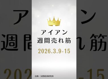 アイアンの週間売れ筋ランキング【2026年3月9日〜3月15日】