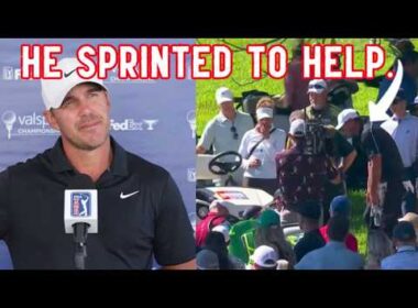 Brooks Koepka Rushes to Rescue! 😱 Young Fan Trapped Under Golf Cart