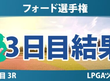 フォード選手権 3日目 3R 結果 速報 上位選手は誰か？