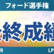 フォード選手権 最終日 4R 最終成績 速報 上位選手は誰か？