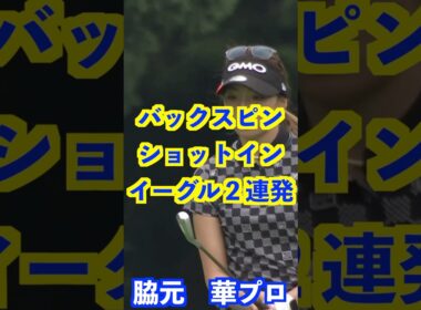 脇元華プロ　バックスピンショットインイーグル２連発