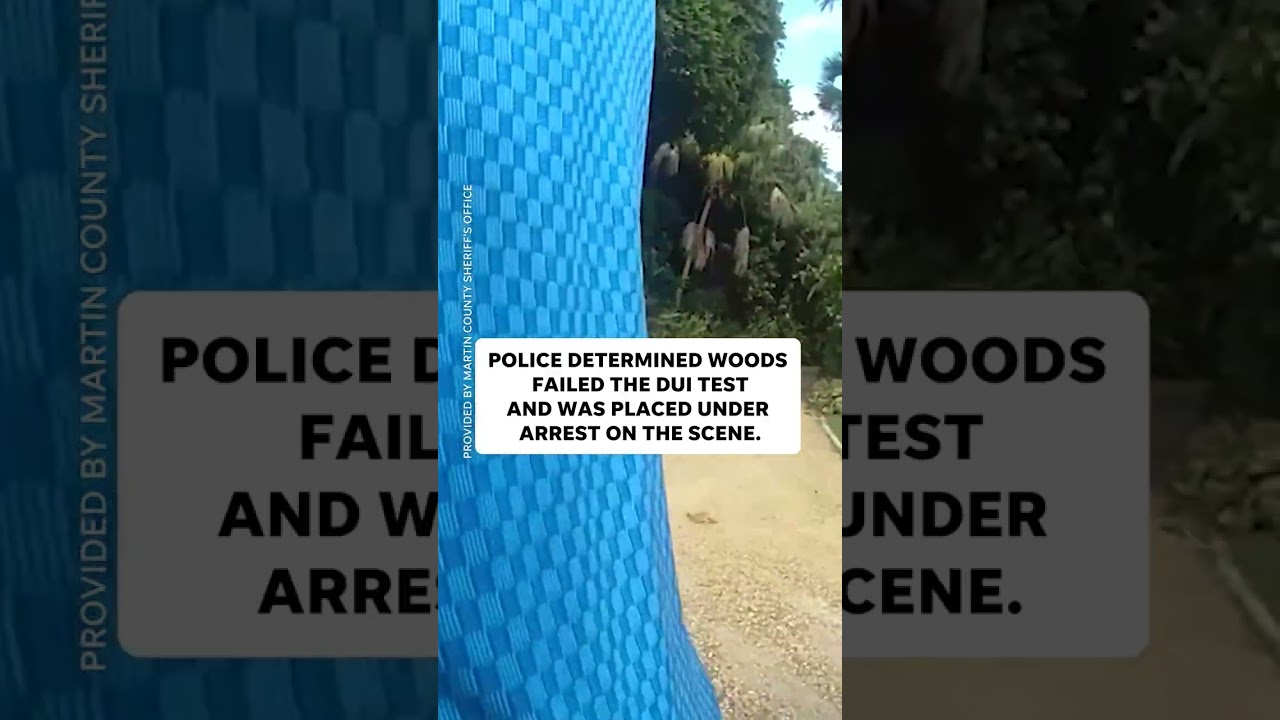 Watch: Police bodycam footage of Tiger Woods car accident and arrest