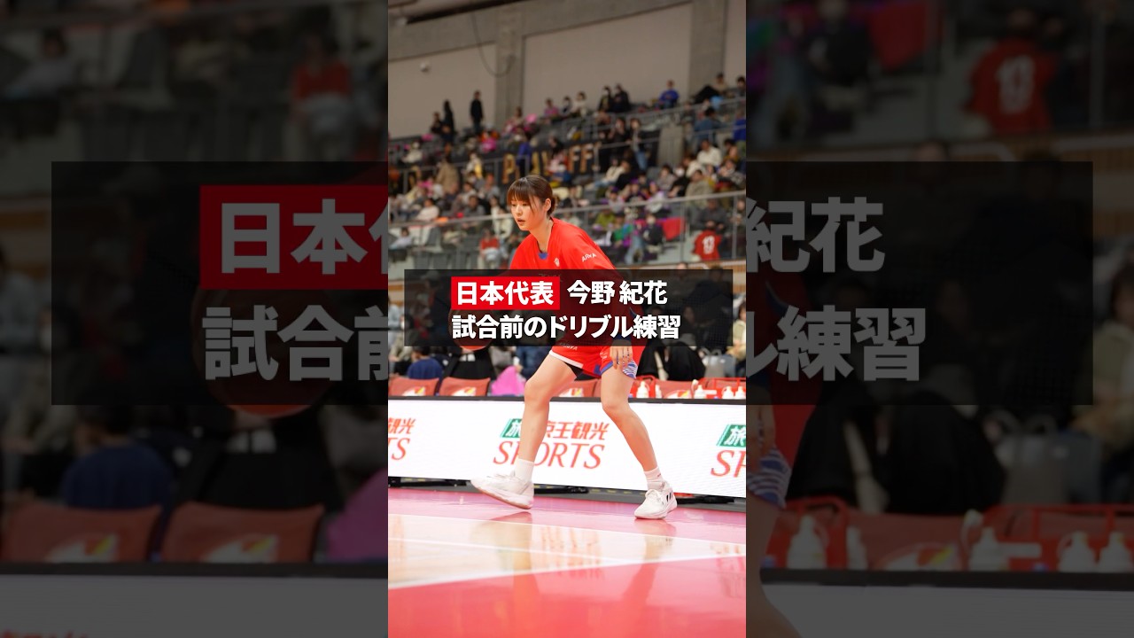 【バスケ】真似したい！ 日本代表 #今野紀花 選手の試合前のドリブル練習 #バスケ #女子バスケ #Wリーグ ※2025年3月に撮影