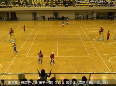 2026年 全日本高等学校選抜ソフトテニス大会中国地区予選会 女子 第二対戦 田邉・藤岡(米子松蔭) 対 落合・森田(出雲北陵)