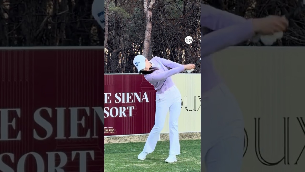 임팩트에서 이미 끝났다🔥🩷🤍 | KLPGA 유현주(Hyunju Yoo) #응원릴레이 #유현주2026