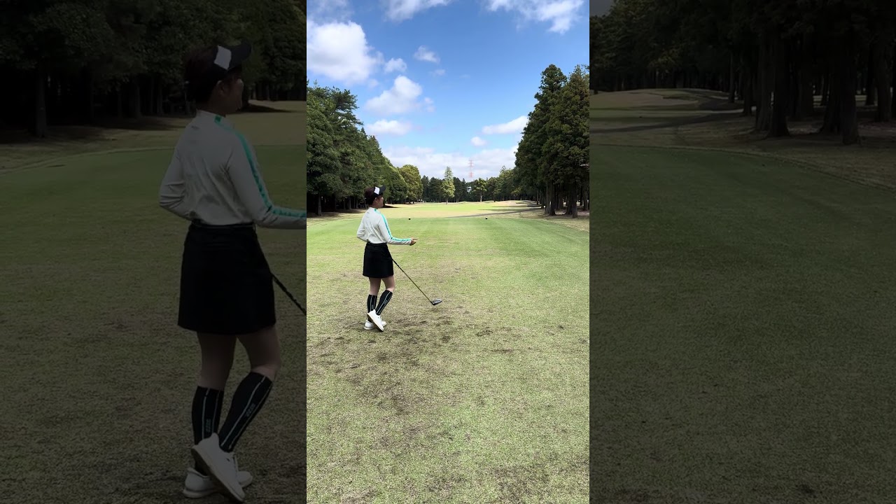 私のスイングどうですか？アドバイスほしいー！#ゴルフ #golf #山内鈴蘭 #shorts