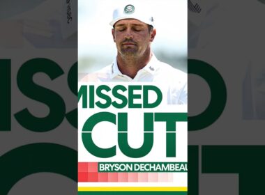 BRYSON DECHAMBEAU TRIPLES THE 18TH TO MISS THE CUT AT THE MASTERS. #golf #themasters #pga #pgatour