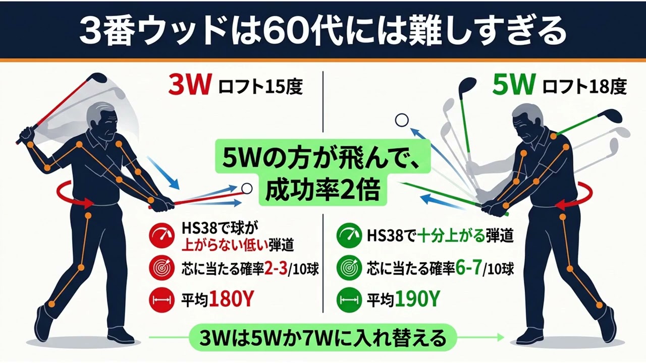 【60代ゴルフ】シニアが今すぐ捨てるべきクラブ3本｜入れ替えるだけでスコア5打縮まる
