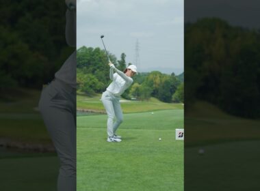 【神谷そら】プロアマ大会でのティーショットをスローで | ブリヂストンレディスオープン