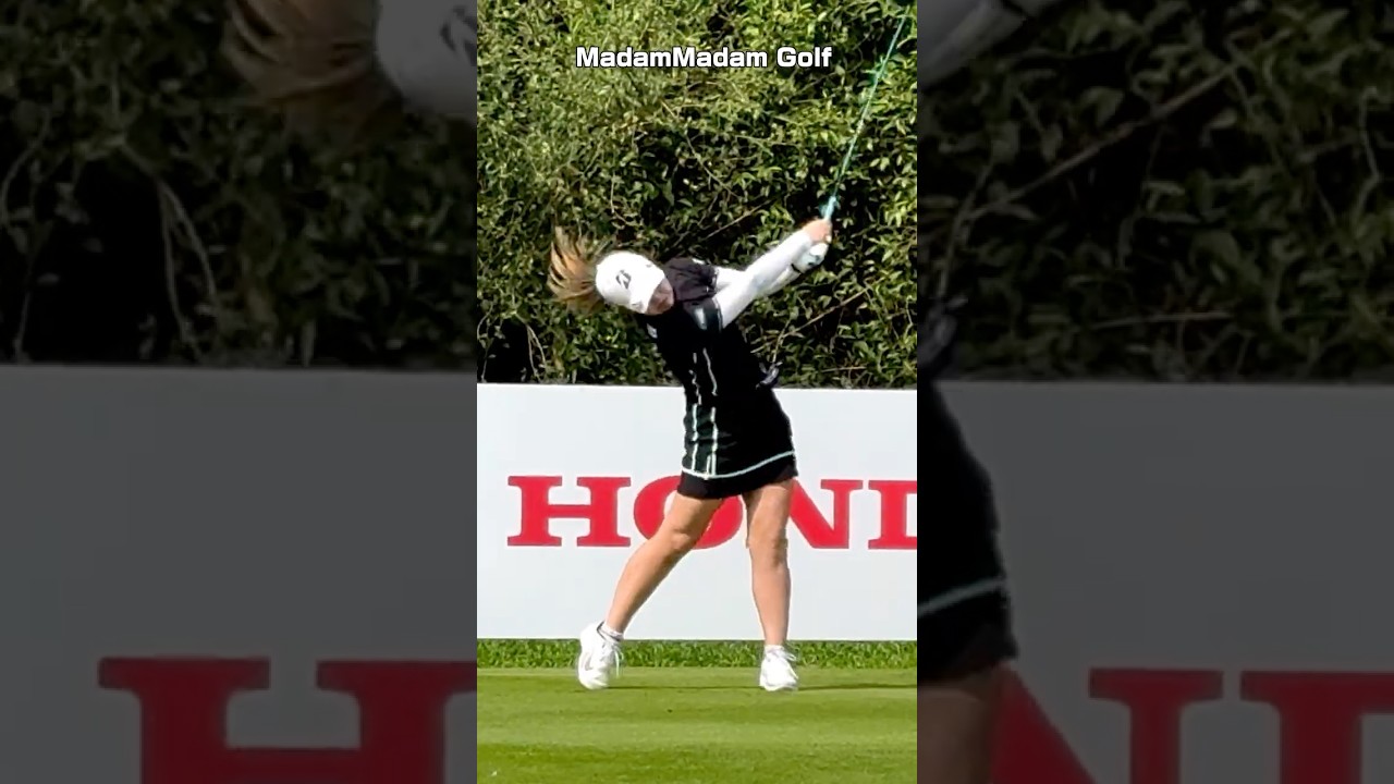 どの角度から見ても崩れない‼️【吉田 優利】の完璧スイングは まさに「正解」だ⛳️✨（３方向スイング）