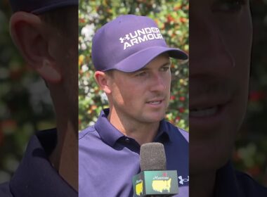 Jordan Spieth says he hit it better this year than in 2015 when he won the Masters.