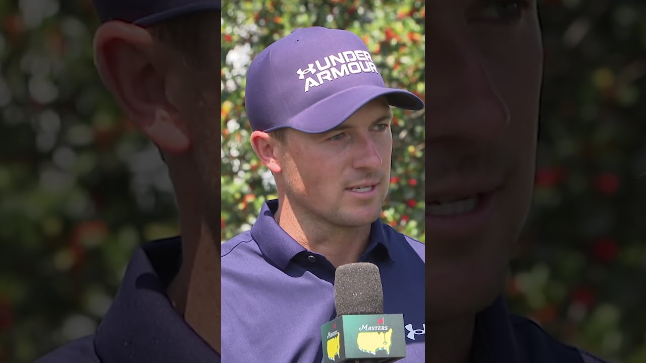 Jordan Spieth says he hit it better this year than in 2015 when he won the Masters.
