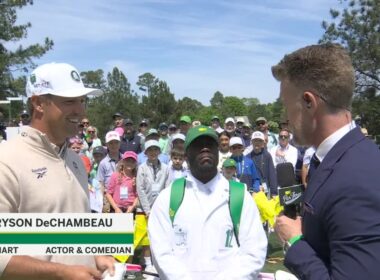Bryson DeChambeau has KEVIN HART as his caddie at the Masters Par 3 Contest 🤣 | The Masters