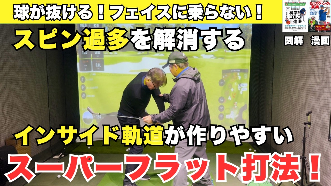 飛ばないスライス、スピン過多の方にはスーパーフラット打法！