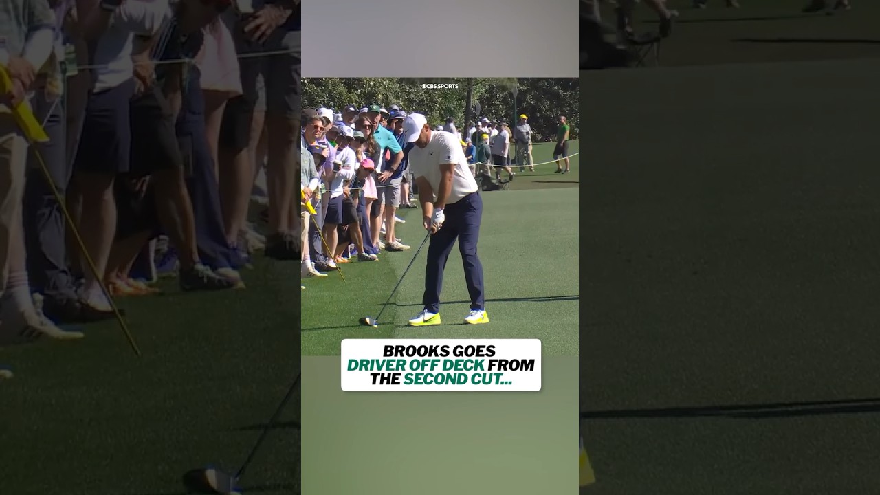 Brooks Koepka DRIVER OFF THE DECK at No. 2 #shorts #masters #golf