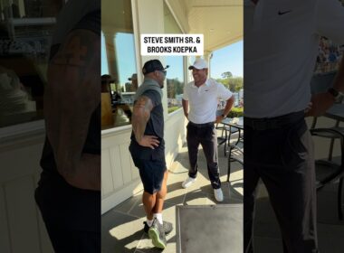 Brooks Koepka knew my name! #ironedout #golf #rbcheritage #golfhalloffame #golflegends