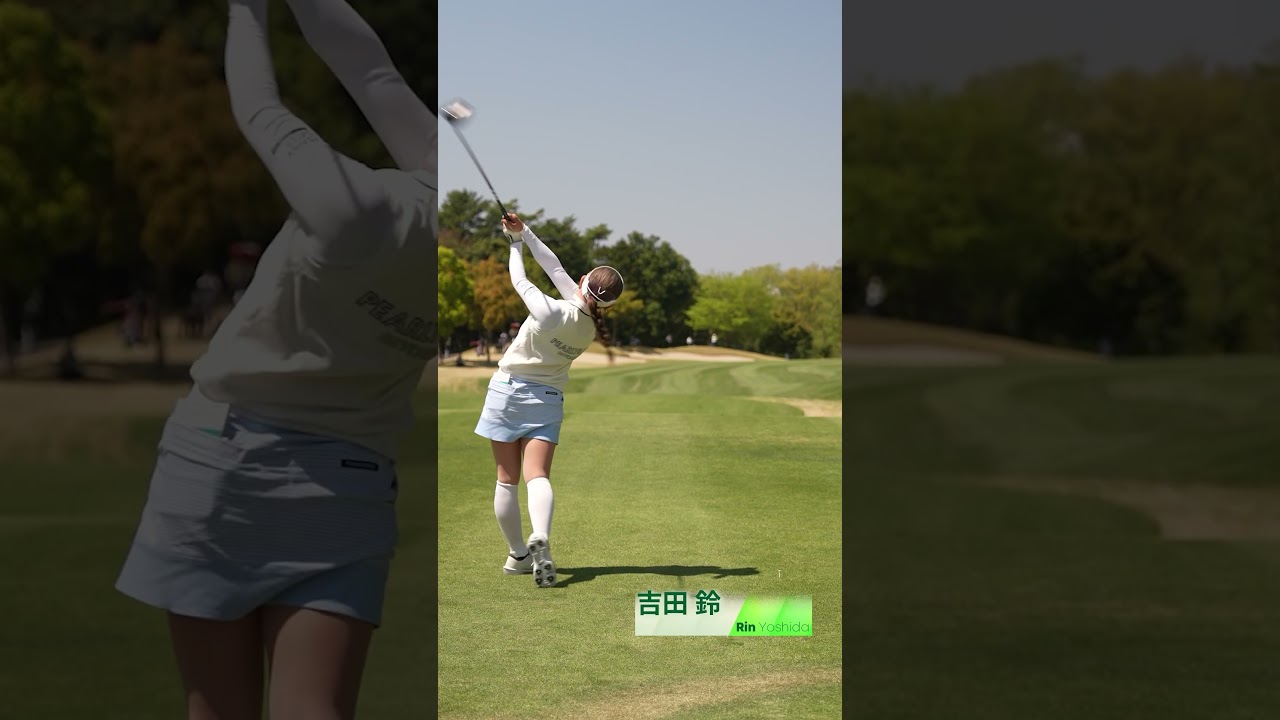 【吉田 鈴】ティーショットをスローで🎥｜富士フイルム・スタジオアリス女子オープン