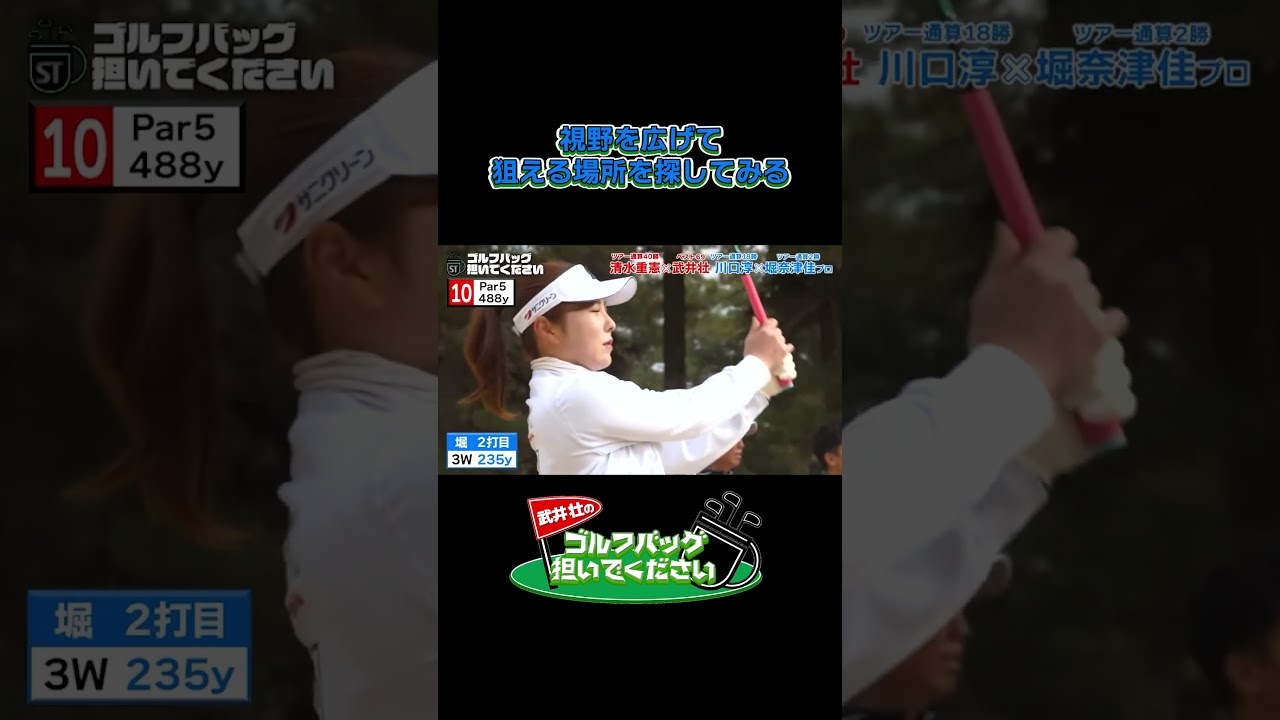 【視野を広げて狙える場所を探してみる】武井壮のゴルフバッグ担いでください/#武井壮#プロキャディー #golf #ゴルフ #shorts #切り抜き #プロゴルファー#堀奈津佳