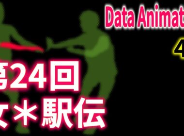 第24回女＊駅伝【4K】駅伝データ可視化動画| Data Animation【60x speed 60fps】