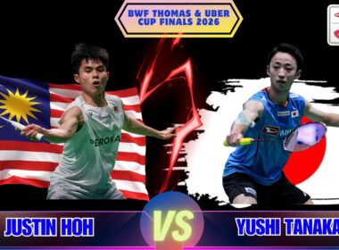 【グループB】田中佑志 vs ジャスティン・ホー｜21-15, 21-12 快勝でグループ首位へ｜トーマスカップ2026 男子シングルス ハイライト