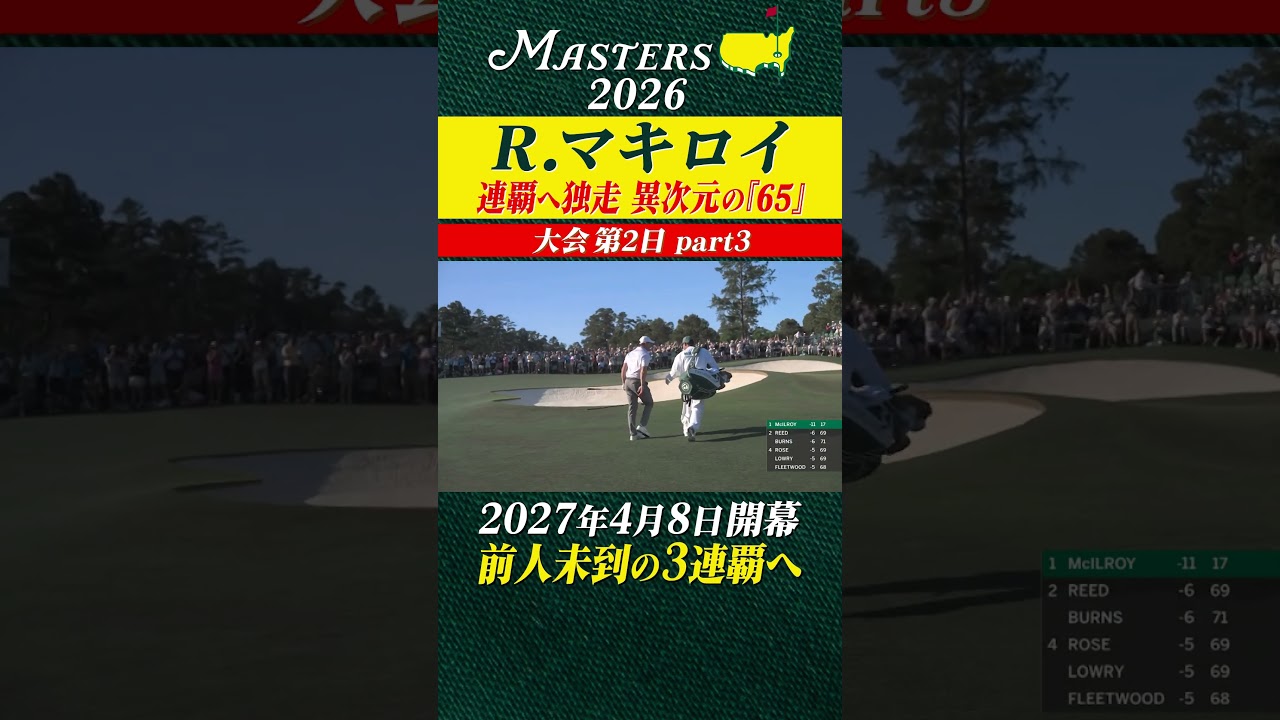 【ロリー・マキロイ】連覇へ独走 異次元の「65」 【大会第2日 part3】