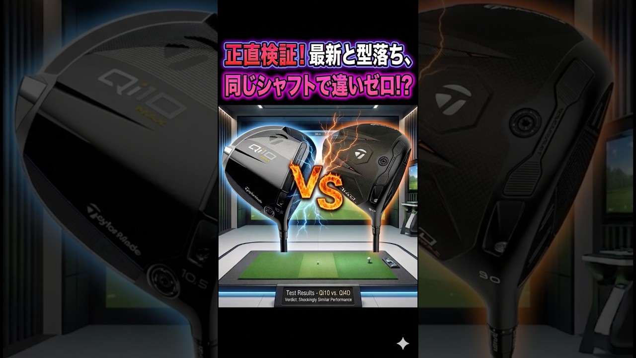 【忖度なし】最新と型落ちを同じシャフトで比較！違いなし？ #ゴルフ