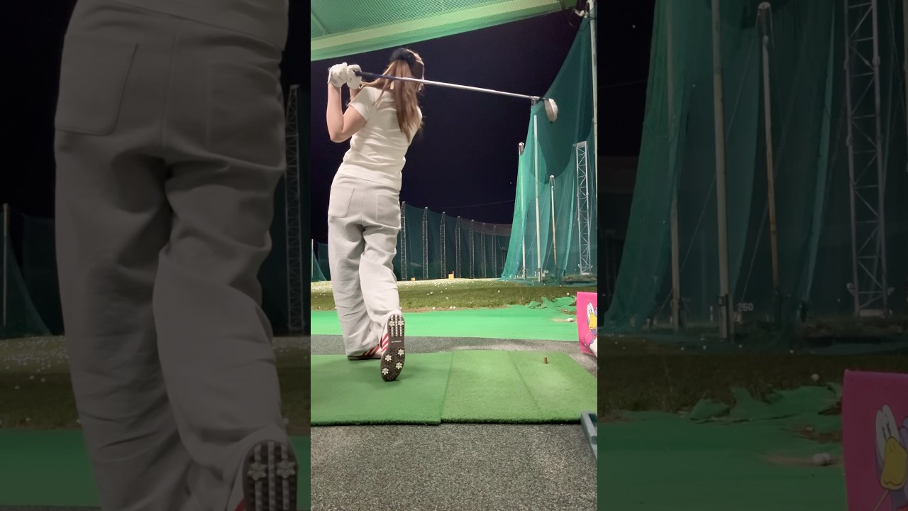 打ちっぱなし 3番ウッド #ゴルフ #ゴルフ女子 #golf